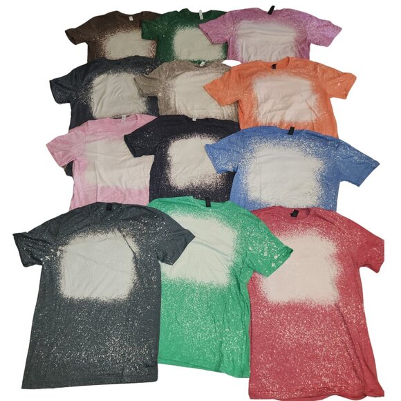Blank Bleached Shirts *12 Shirt Bundle of Blank Bleached Tees!! Softstyle - Picture 1 of 10